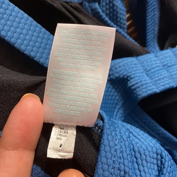 Kona Sol Blue Full Bathing Suit Size 14W - Picture 11 of 11